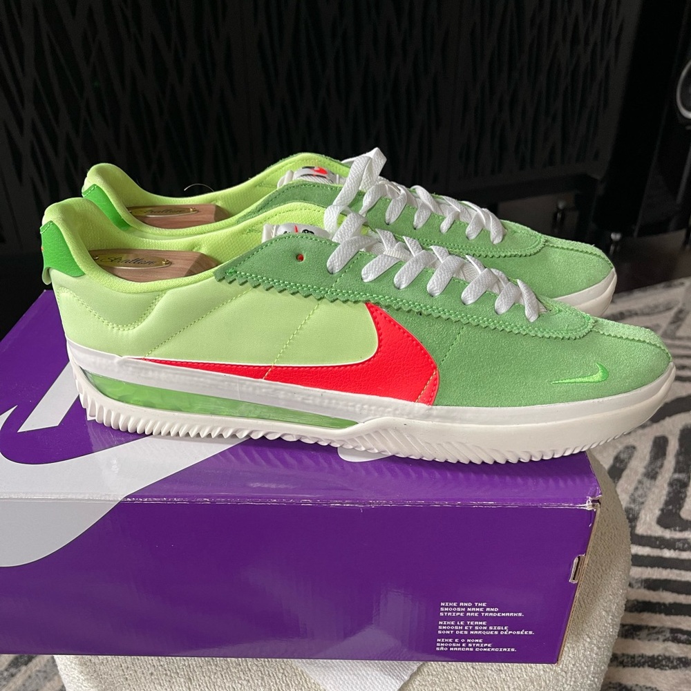 Nike BRSB Ghost Green and Red Sneakers - Picture 3 of 5